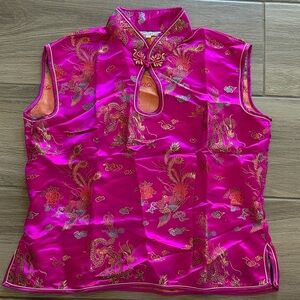 Elegant Pink Sleeveless Top